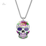 Collier calavera mexicain coloré et artistique - vue 4
