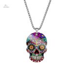 Collier coloré en forme de calavera festive