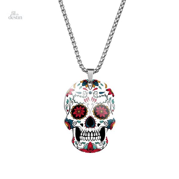 Bijou avec motifs de crâne mexicain unique