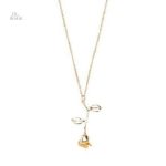 Collier porte-bonheur de la rose anglaise, élégant et délicat