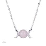 Pendentif lune et magie wicca, collier protection