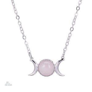 Pendentif lune et magie wicca, collier protection