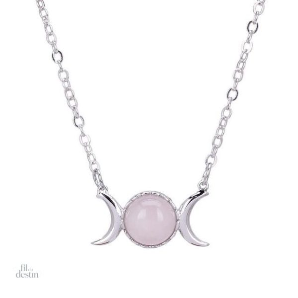 Pendentif lune et magie wicca, collier protection