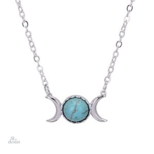 Bijou wicca représentant la triple lune, charme mystique