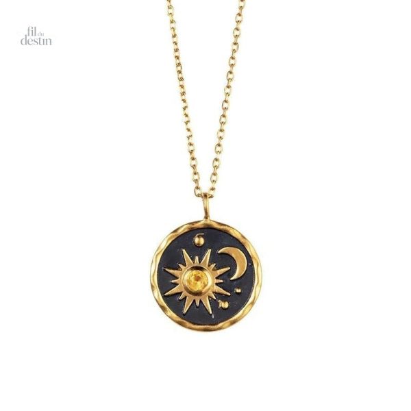 collier-decore-du-couple-luni-solaire-1 Collier couple luni-solaire en argent, symbole de chance