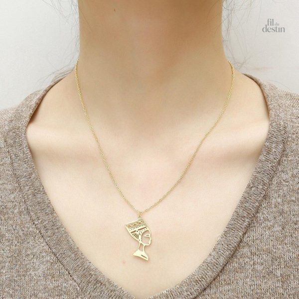 Bijou unique en hommage à la reine Néfertiti, porte-bonheur