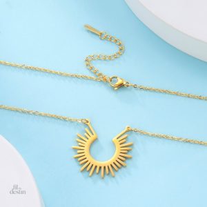 Bijou tribal, collier porte-bonheur soleil amazonien