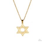 Collier étoile de David en argent, bijou porte-bonheur