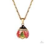 Collier porte-bonheur en forme de coccinelle