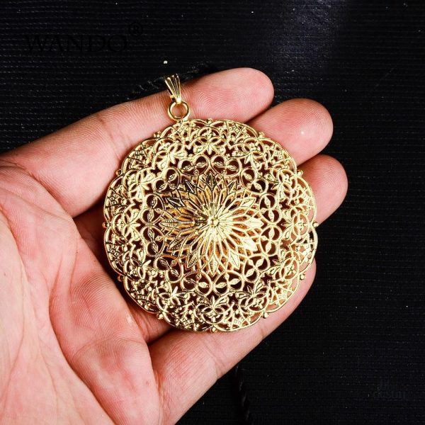 Bijou porte-bonheur en or, collier éthiopien authentique