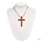 Porte-bonheur chrétien en bois, croix décorative