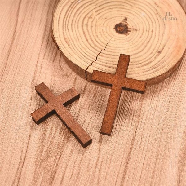 Objet sacré en bois, croix simple pour la spiritualité
