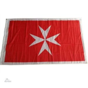 Drapeau croix de Malte, bannière colorée et emblématique