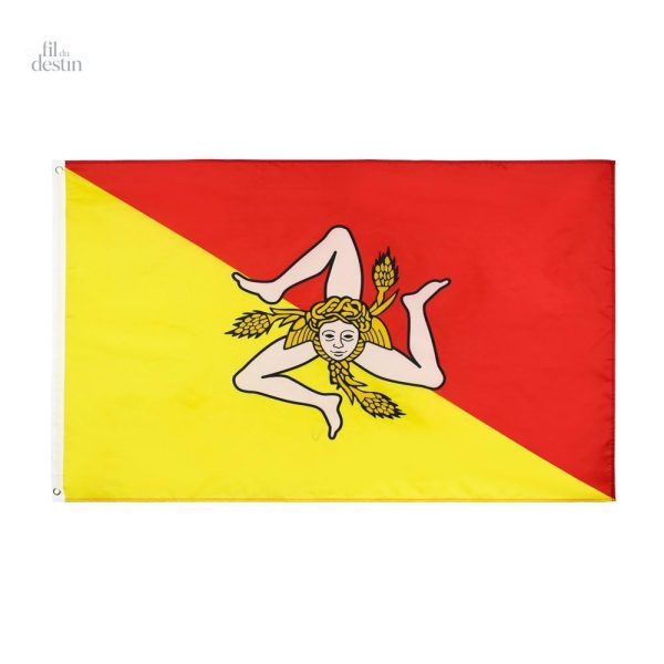 drapeau-de-la-sicile-1 Drapeau de la Sicile, bannière emblématique de l'île