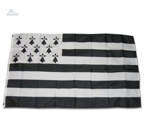 Bannière bretonne avec motif Gwenn ha Du traditionnel