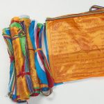 Bannière avec motifs traditionnels tibétains