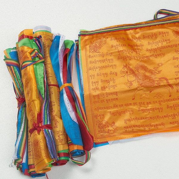 Bannière avec motifs traditionnels tibétains