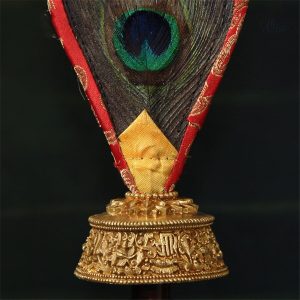Accessoire de méditation, éventail du tantra coloré