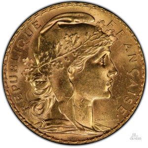 Franc porte-bonheur de 1909, symbole de chance et prospérité
