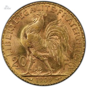 Pièce de collection 1909, charmante et porte-bonheur unique