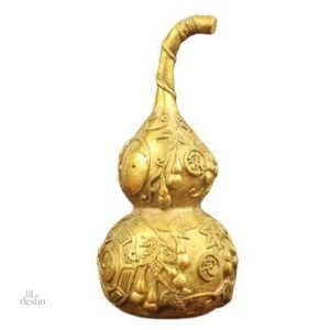 Gourde Wu Lou gravée aux symboles porte-bonheur Feng Shui