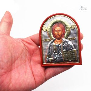 Icône de Jésus Christ avec une finition détaillée et expressive