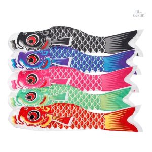 Poisson volant coloré, symbole de prospérité et de réussite
