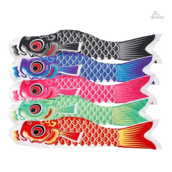 Poisson volant coloré, symbole de prospérité et de réussite