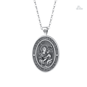 Médaille Saint Antoine de Padoue en métal religieux