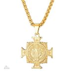 Médaille de Saint Benoît en métal argenté