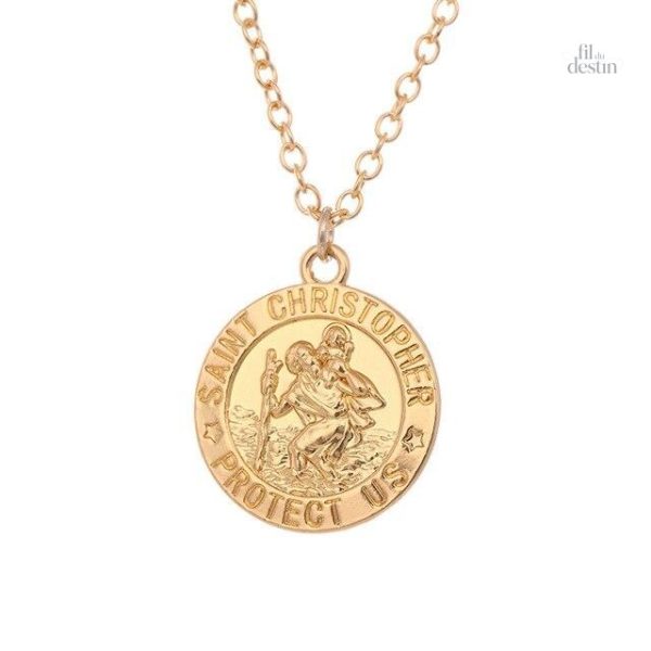 Médaille de Saint Christophe en métal religieux