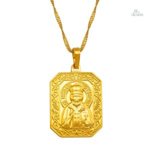Médaille de Saint Nicolas en métal religieux