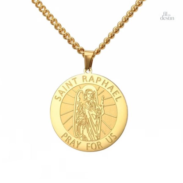 medaille-de-saint-raphael-1 Médaille de Saint Raphaël en métal religieux