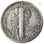 Pièce en argent Mercury dime, symbole de chance et de prospérité