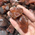 Morceaux d'agate rouge, pierre de protection