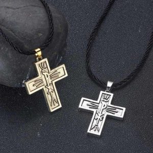Bijou spirituel croix chrétienne, symbole de protection