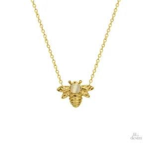 Pendentif abeille mellifère, symbole de chance et protection