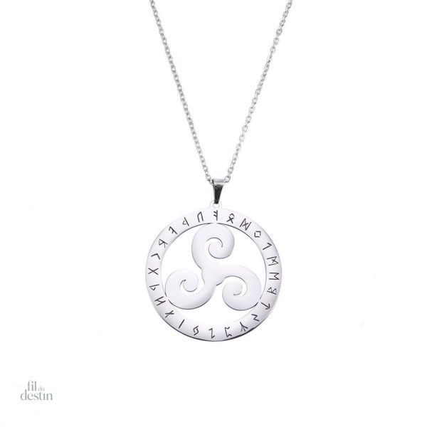 pendentif-au-triskel-contemporain-1 Amulette Triskel ornée de runes porte-bonheur