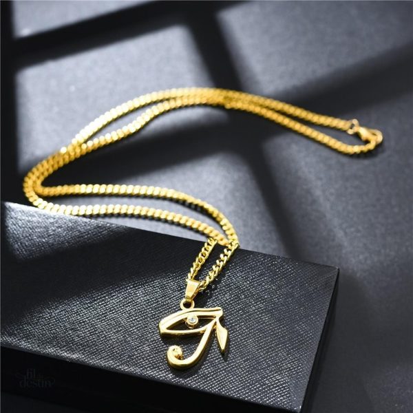 Pendentif égyptien œil d'Horus, amulette protectrice