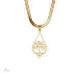 Pendentif gui porte-bonheur en argent