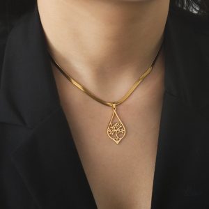 Pendentif en forme de branche de gui