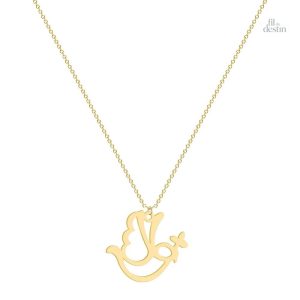 Pendentif porte-bonheur en forme de colombe symbolisant la paix