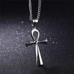 Ankh porte-bonheur en métal poli
