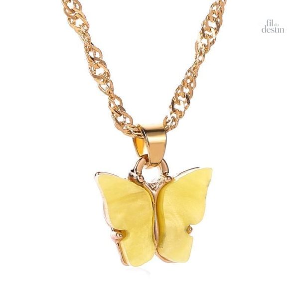 Pendentif porte-bonheur en forme de papillon élégant
