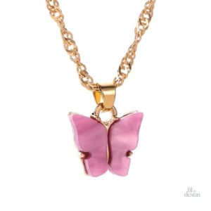 Pendentif papillon symbole de chance et de protection