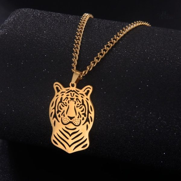 Pendentif en forme de tête de jaguar, accessoire porte-bonheur