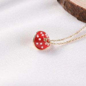 Pendentif champignon décoratif, accessoire porte-bonheur