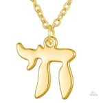 Pendentif Chai, amulette porte-bonheur stylisée