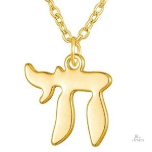 Pendentif Chai, amulette porte-bonheur stylisée
