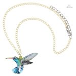 Bijou coloré en forme de colibri, accessoire porte-bonheur